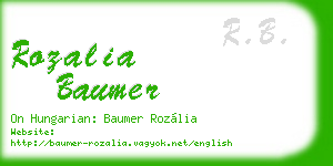 rozalia baumer business card