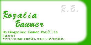 rozalia baumer business card